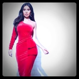 🚨Red Carpet Velvet Dress